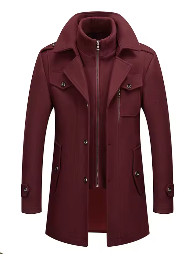 Abrigo de invierno Peaky Blinders | Gabardina de lujo con doble cuello para hombre