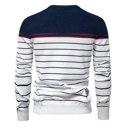 Adrien™ | Pull Rayé Marin